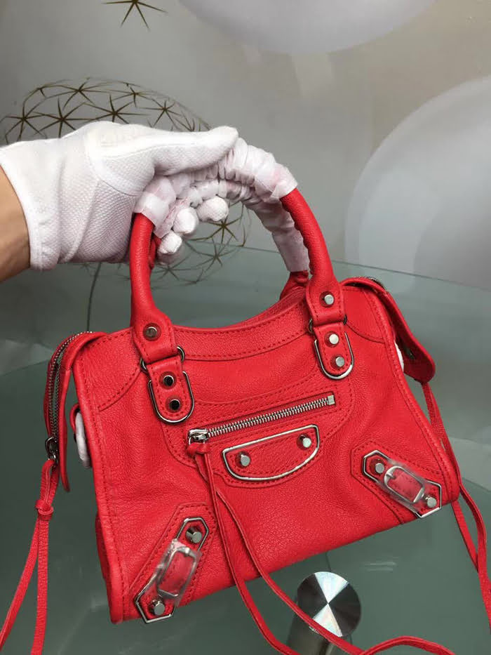 BALENCIAG巴黎世家 機車包 山羊皮銀邊款 原單品質 經典代表作機車包 手提肩背斜挎包  BL1349
